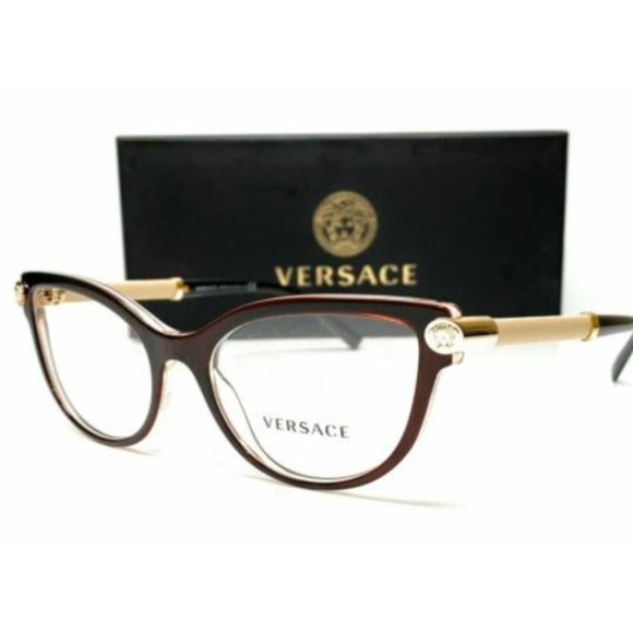Versace Women's Transparent Brown Eyeglasses! - Picture 1 of 3